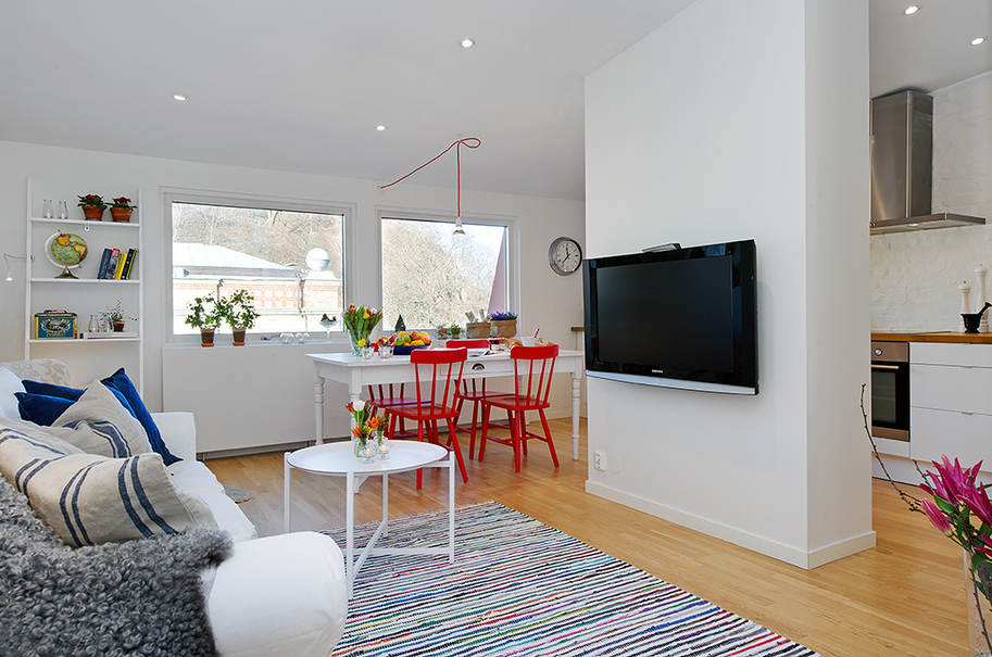 Pequeno apartamento em Gotemburgo, no blog Detalhes Magicos